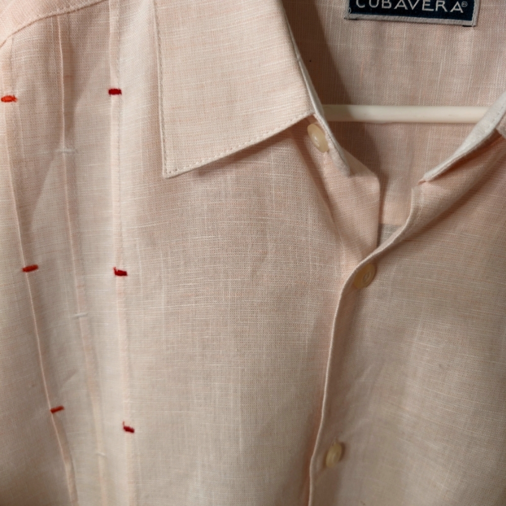 Cubavera shirt with embroidery detail